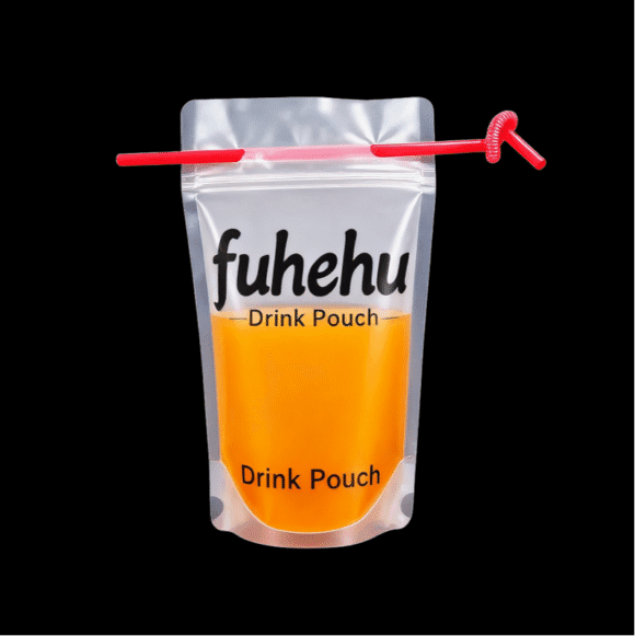 BPA Free Customized Food Grade Drinking Juice Packaging Bag | Summer Cooling Drinking Pouch with Straw | Safe Beverage Stand Up Pouch - Image 4