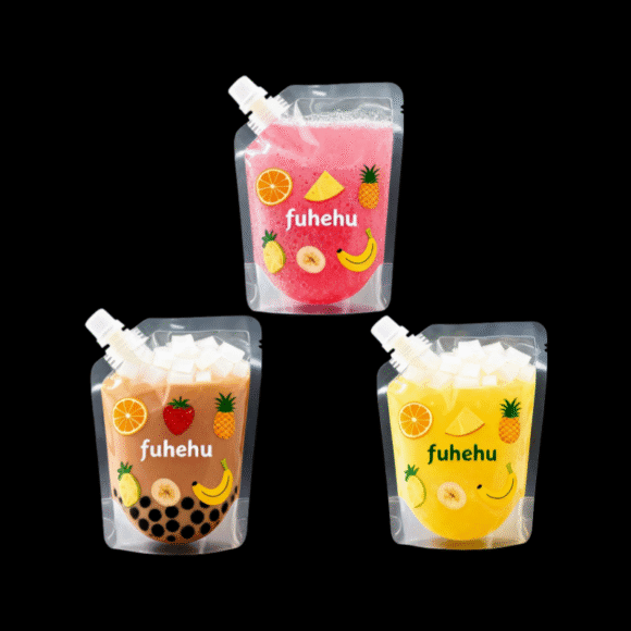 Custom Logo Food Grade Transparent Liquid Beverage Bags | Plastic Juice Packaging Spout Pouches for Milk Honey Tomato Sauce | Leak-Proof Drink Packaging - Image 6