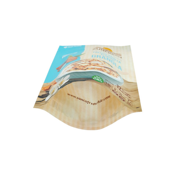 Custom Printed Resealable Stand Up Pouch with Window | Moisture Proof Snacks Candy Instant Oatmeal Cashew Nuts Packaging Bag | OEM Food Grade Zipper Top Pouches - Image 3