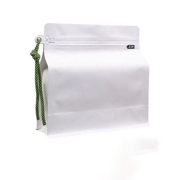 Wholesale Custom Printed Moisture Proof Flat Bottom Stand up Pouches with Resealable Zipper & Aluminum Foil Square Bottom Coffee Bags - Image 2