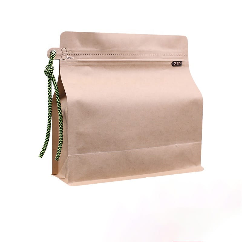 Wholesale Custom Printed Moisture Proof Flat Bottom Stand up Pouches with Resealable Zipper & Aluminum Foil Square Bottom Coffee Bags - Image 5