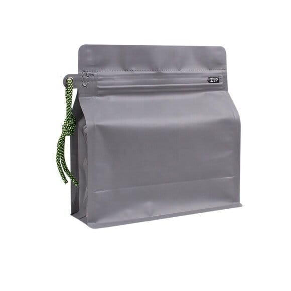 Wholesale Custom Printed Moisture Proof Flat Bottom Stand up Pouches with Resealable Zipper & Aluminum Foil Square Bottom Coffee Bags - Image 3