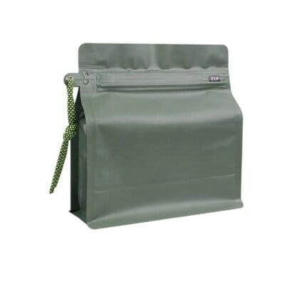 Wholesale Custom Printed Moisture Proof Flat Bottom Stand up Pouches with Resealable Zipper & Aluminum Foil Square Bottom Coffee Bags