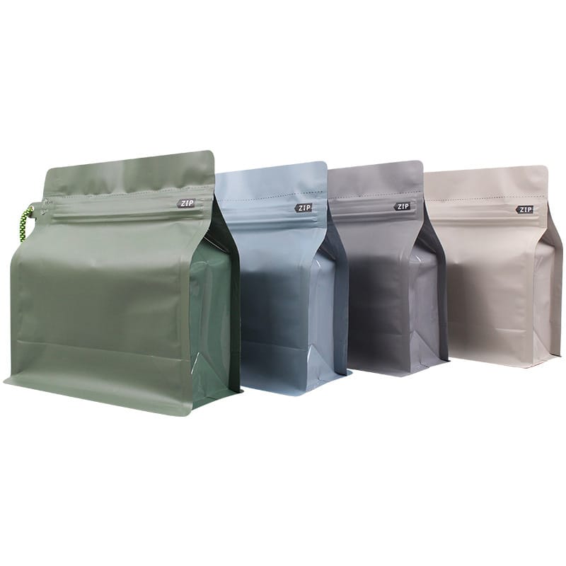 Wholesale Custom Printed Moisture Proof Flat Bottom Stand up Pouches with Resealable Zipper & Aluminum Foil Square Bottom Coffee Bags - Image 10