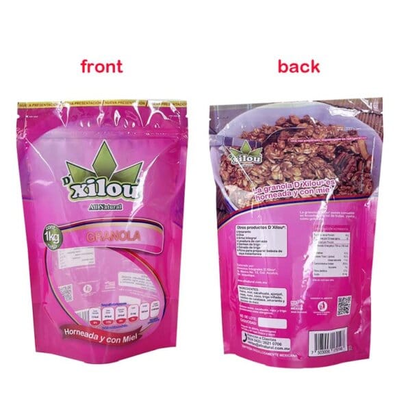 Custom Printed Stand Up Mylar Bags with Zipper & Clear Window | Moisture Proof Food Packaging for Coffee, Snacks, Nuts, Rice & Oatmeal | PET+PE Composite Material - Image 8