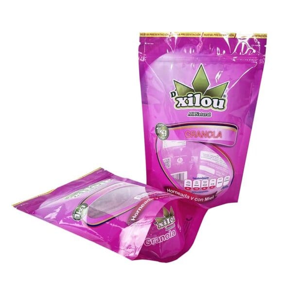 Custom Printed Stand Up Mylar Bags with Zipper & Clear Window | Moisture Proof Food Packaging for Coffee, Snacks, Nuts, Rice & Oatmeal | PET+PE Composite Material - Image 9
