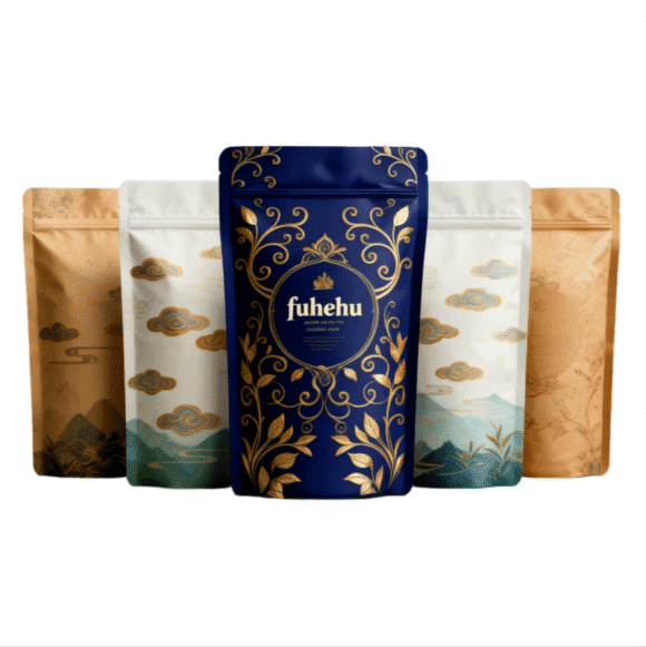 Custom Design Printed Moisture Resistant Tea Bag | Ziplock Aluminum Foil Stand Up Pouch for Coffee Chocolate Packaging with Window | Aroma Preservation Packaging - Image 7
