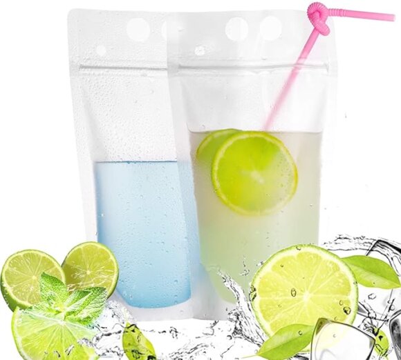 Wholesale Custom Transparent Plastic Ziplock Drink Bag | Reusable Beverage & Food Packaging for Cold Frozen Pouch Milk | Security Sealed Stand Up Pouch - Image 6