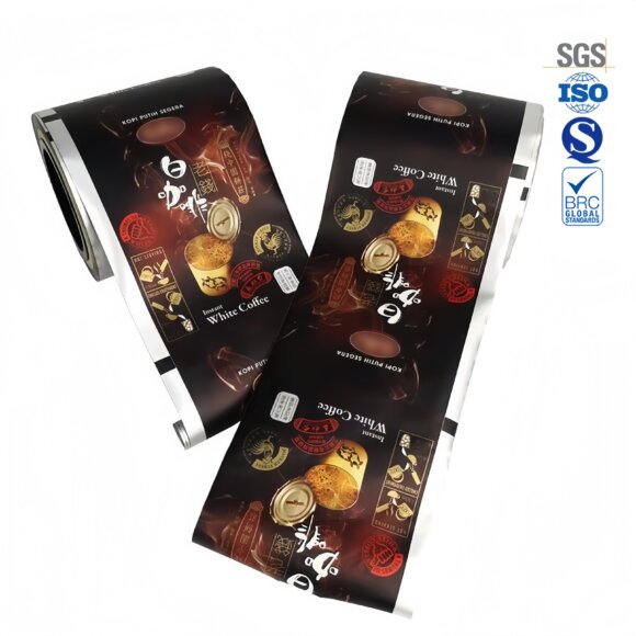 Custom Design Tea Sachet Packaging Roll Film | Glossy Moisture-Proof Plastic Wrapping for Coffee Powder Storage Material | ISO9001/BRC Certified Food Grade Film - Image 2
