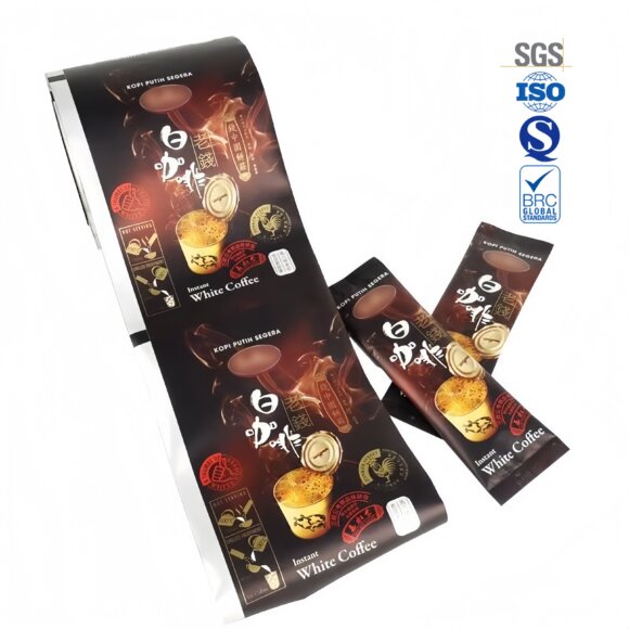 Custom Design Tea Sachet Packaging Roll Film | Glossy Moisture-Proof Plastic Wrapping for Coffee Powder Storage Material | ISO9001/BRC Certified Food Grade Film - Image 4