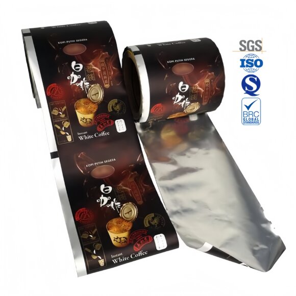 Custom Design Tea Sachet Packaging Roll Film | Glossy Moisture-Proof Plastic Wrapping for Coffee Powder Storage Material | ISO9001/BRC Certified Food Grade Film - Image 5
