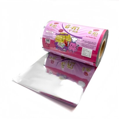 Custom Size Logo Printing Plastic Laminated Snack Packing Film Roll | Aluminum Foil Food Packaging Rolling Film for Chips Package Material | ISO9001 & BRC Certified