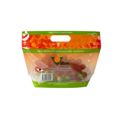 Custom Anti-Fog Stand Up Clear Plastic Zip Lock Bags | Ventilated Fresh Fruit Vegetable Packaging with Air Vents | Recyclable OEM Manufacturer