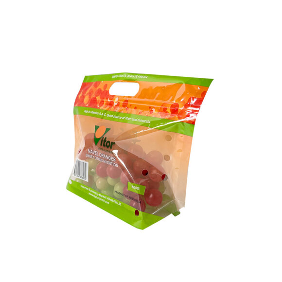 Custom Anti-Fog Stand Up Clear Plastic Zip Lock Bags | Ventilated Fresh Fruit Vegetable Packaging with Air Vents | Recyclable OEM Manufacturer - Image 2