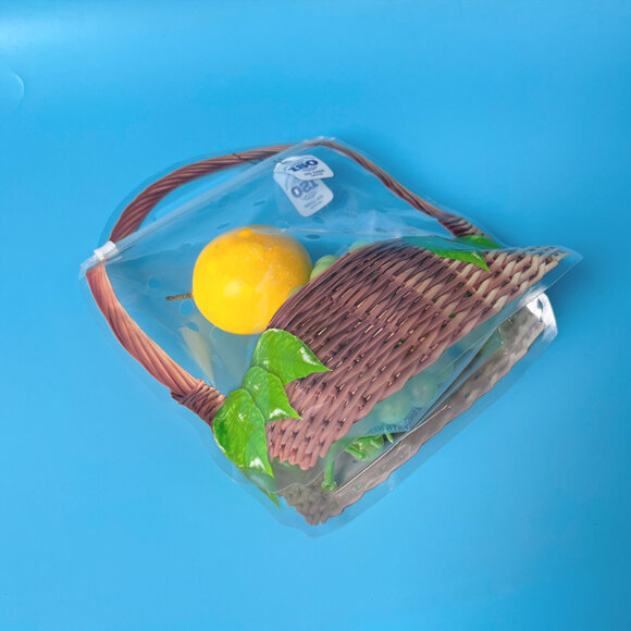 Custom Transparent Plastic Sliding Zipper Fresh Produce Packaging Bags | Ventilated Fruit Vegetable Bags with Handle | Eco-Friendly OEM Manufacturer - Image 5