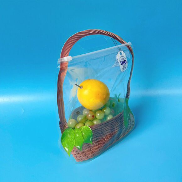 Custom Transparent Plastic Sliding Zipper Fresh Produce Packaging Bags | Ventilated Fruit Vegetable Bags with Handle | Eco-Friendly OEM Manufacturer - Image 9