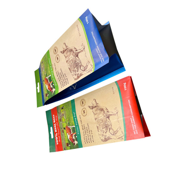 Custom Foil Lining Beef Jerky Food Packaging Pouch | Kraft Paper Side Gusset Bag with Moisture Proof Barrier | OEM Manufacturer for Meat Snack Packaging - Image 3