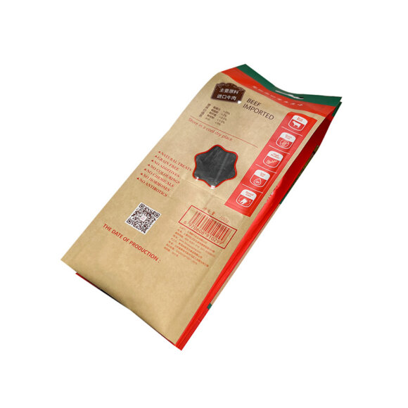 Custom Foil Lining Beef Jerky Food Packaging Pouch | Kraft Paper Side Gusset Bag with Moisture Proof Barrier | OEM Manufacturer for Meat Snack Packaging - Image 9