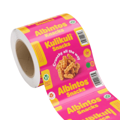 Custom Printed Food Packaging Roll Film | Laminated Plastic Flexible Packaging Roll for Automatic Sachet Packaging