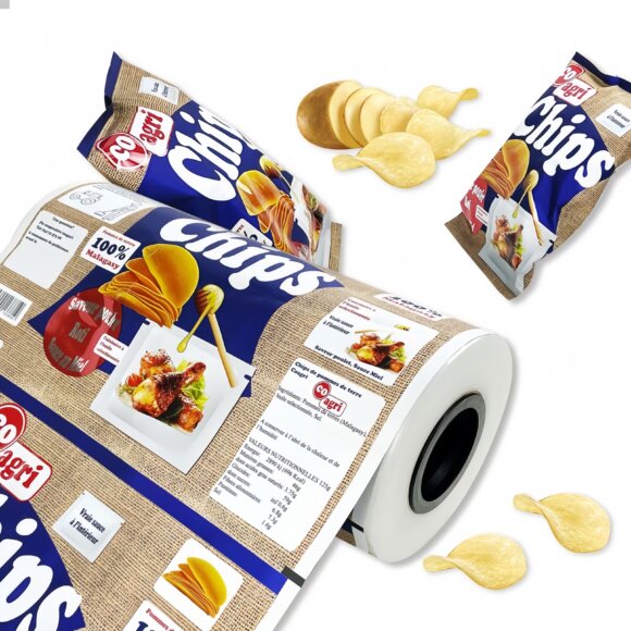 Wholesale Aluminum Foil Plastic Film Roll | Flexible Laminated Food Packaging Film for Snack Package | Custom Heat Seal Moisture Proof Barrier Material - Image 3