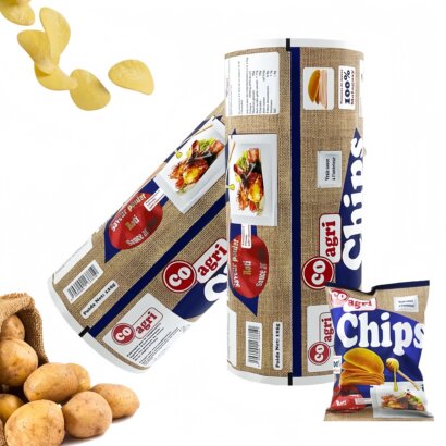 Wholesale Aluminum Foil Plastic Film Roll | Flexible Laminated Food Packaging Film for Snack Package | Custom Heat Seal Moisture Proof Barrier Material