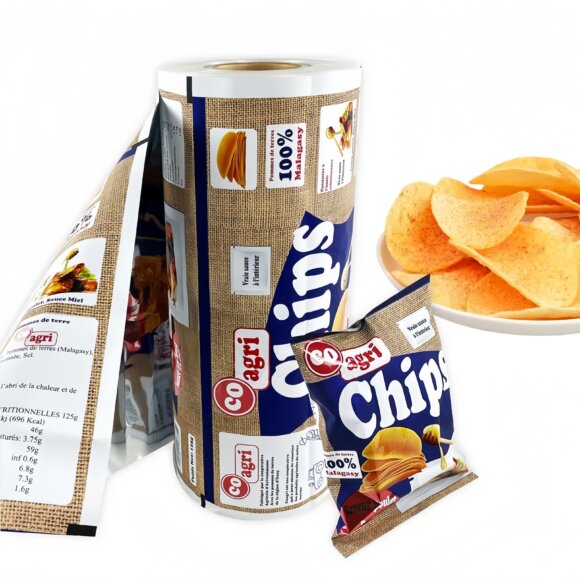 Wholesale Aluminum Foil Plastic Film Roll | Flexible Laminated Food Packaging Film for Snack Package | Custom Heat Seal Moisture Proof Barrier Material - Image 2
