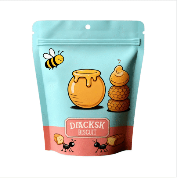 Custom Printed Zipper Seal Packaging Bags | Sweets Snacks Candy Ziplock Bags Food Packaging Stand up Pouches | Multi-Layer Barrier Protection - Image 2