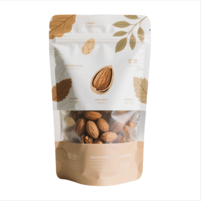 Custom Printed Smell Proof Doypack Mylar Pouch | Zip Lock Stand-up Plastic Bags with Window for Nuts Dried Fruit Packaging | BRC/ISO9001 Certified Moisture Barrier Bags