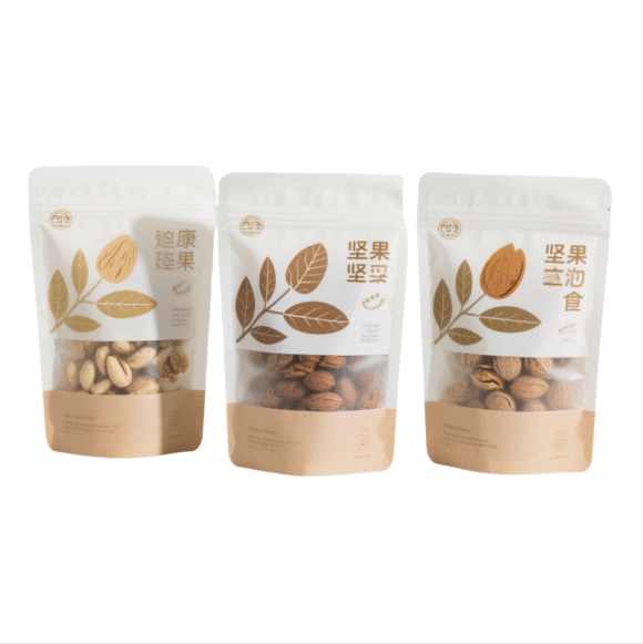 Custom Printed Smell Proof Doypack Mylar Pouch | Zip Lock Stand-up Plastic Bags with Window for Nuts Dried Fruit Packaging | BRC/ISO9001 Certified Moisture Barrier Bags - Image 5