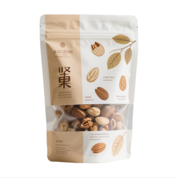 Custom Printed Smell Proof Doypack Mylar Pouch | Zip Lock Stand-up Plastic Bags with Window for Nuts Dried Fruit Packaging | BRC/ISO9001 Certified Moisture Barrier Bags - Image 2