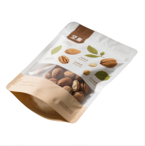 Custom Printed Smell Proof Doypack Mylar Pouch | Zip Lock Stand-up Plastic Bags with Window for Nuts Dried Fruit Packaging | BRC/ISO9001 Certified Moisture Barrier Bags - Image 3