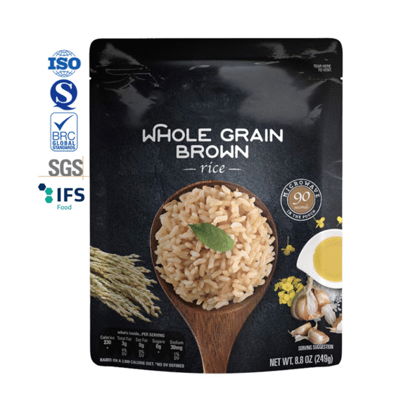 Custom 8.8 oz Rice Packaging Bags | 250g 500g 1kg Zip Lock Stand Up Pouches with Custom Design for Chewing Gum Sushi Jelly Packaging | Multi-Purpose Food Grade Bags - Image 3