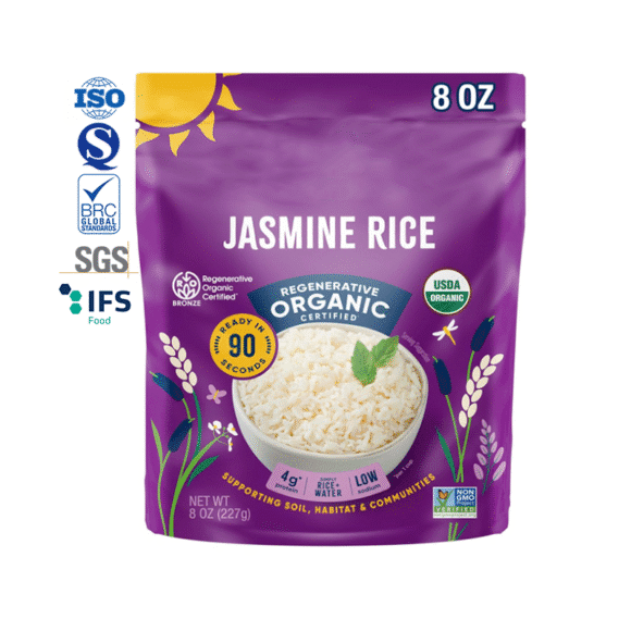 Custom 8.8 oz Rice Packaging Bags | 250g 500g 1kg Zip Lock Stand Up Pouches with Custom Design for Chewing Gum Sushi Jelly Packaging | Multi-Purpose Food Grade Bags - Image 7