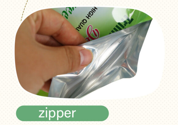 Custom Printed Stand Up Pouch Aluminum Foil Bag with Zipper | Resealable Tea Packaging with Moisture Proof Barrier | ISO9001/BRC Certified Custom Order - Image 5