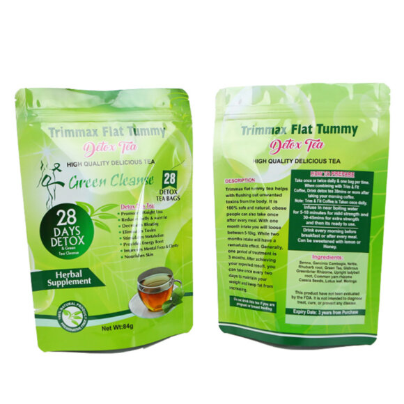Custom Printed Stand Up Pouch Aluminum Foil Bag with Zipper | Resealable Tea Packaging with Moisture Proof Barrier | ISO9001/BRC Certified Custom Order - Image 2