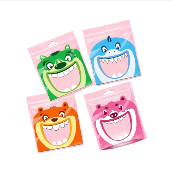 Custom Printed 3 Side Seal Ziplock Bags | Heat Sealed 3.5g 28g 1oz 1lb Food Packaging Pouches for Candy Snack with Window | Multi-Size Barrier Protection