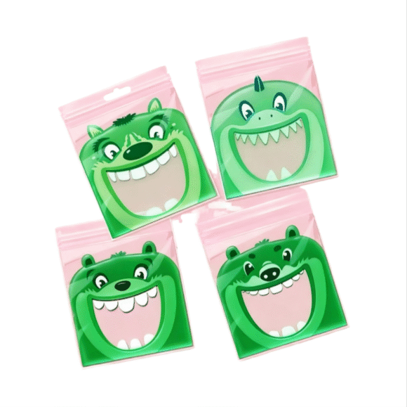 Custom Printed 3 Side Seal Ziplock Bags | Heat Sealed 3.5g 28g 1oz 1lb Food Packaging Pouches for Candy Snack with Window | Multi-Size Barrier Protection - Image 5
