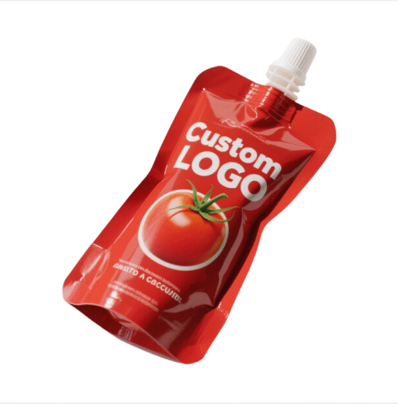 Wholesale Custom Logo Printed Spout Pouch | Standing Up Liquid Packaging for Juice Milk Yogurt & Tomato Sauce | Leak-Proof Design - Image 2
