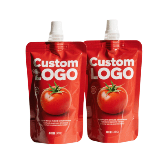 Wholesale Custom Logo Printed Spout Pouch | Standing Up Liquid Packaging for Juice Milk Yogurt & Tomato Sauce | Leak-Proof Design - Image 3